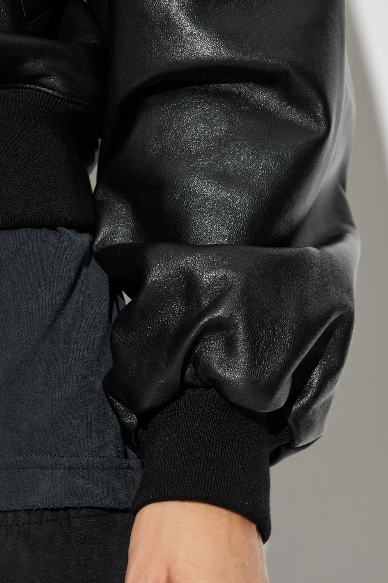 Black Leather 'bomber' jacket Balenciaga - Vitkac GB